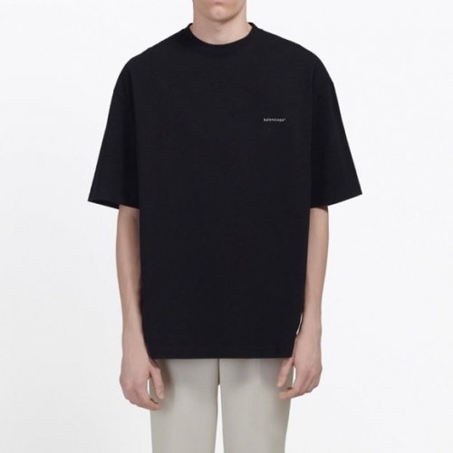 バレンシアガユニセックスコットン半袖Tシャツl01103ブラック