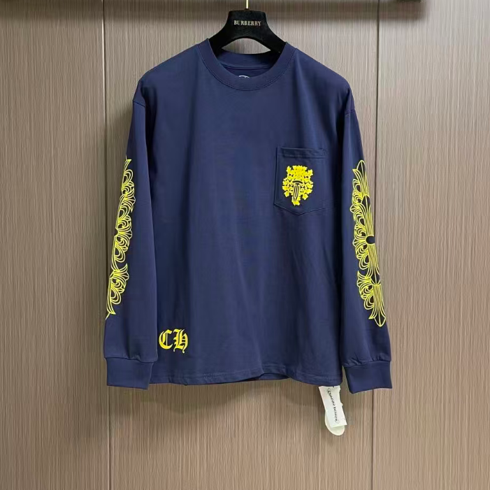 クロムハーツメンズネイビースウェットシャツr0392