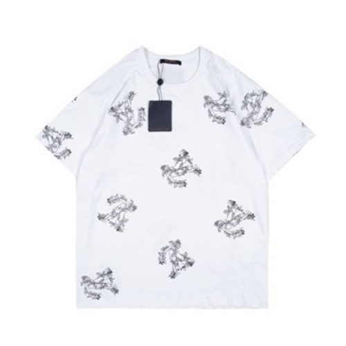 ルイヴィトンユニセックス半袖Tシャツu03364ホワイト