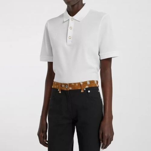 バーバリーレディースコットン半袖Tシャツr04020ホワイト