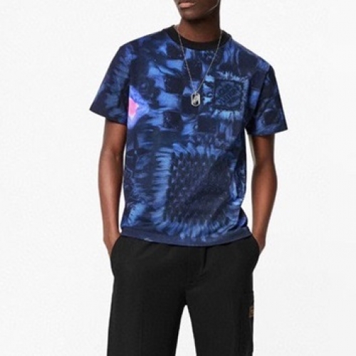 ルイヴィトンメンズ半袖Tシャツu03372ブルー