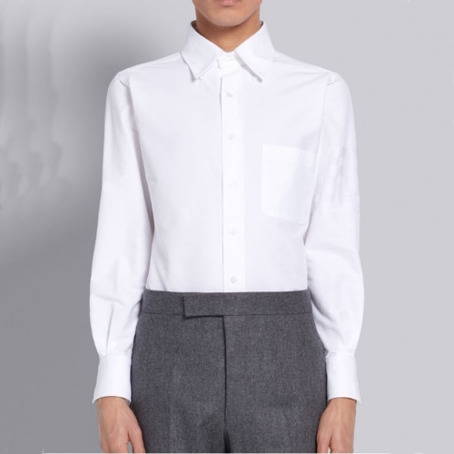 トムブラウンメンズストラップコットンシャツm01327ホワイト