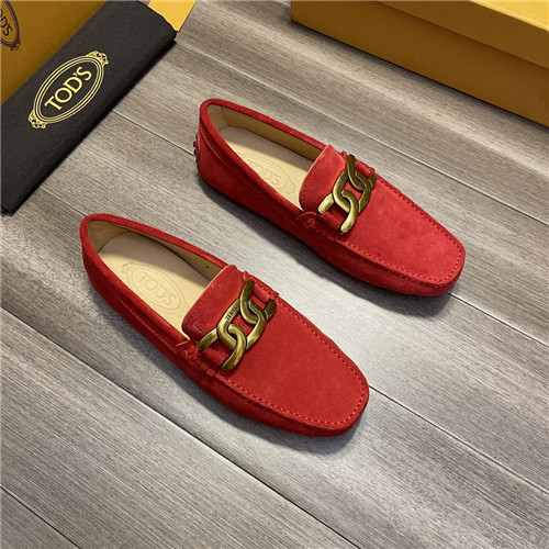 ,S0251トッズメンズレザーローファー,レッド