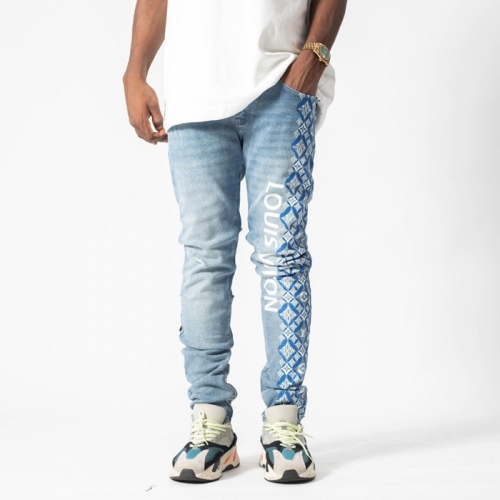 ルイヴィトンメンズモノグラムカジュアルパンツu03374ブルー