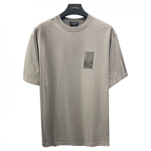 バレンシアガユニセックスコットン半袖Tシャツl01126グレー