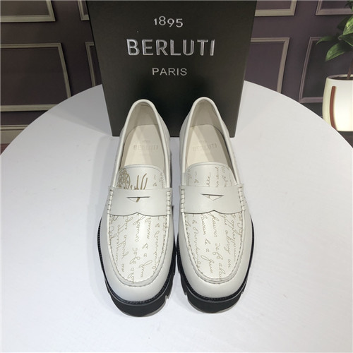 ,S0270ベルルッティメンズレザーローファー,ホワイト