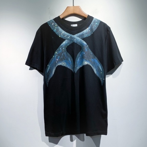 バーバリーユニセックスコットン半袖Tシャツr04023ブラック