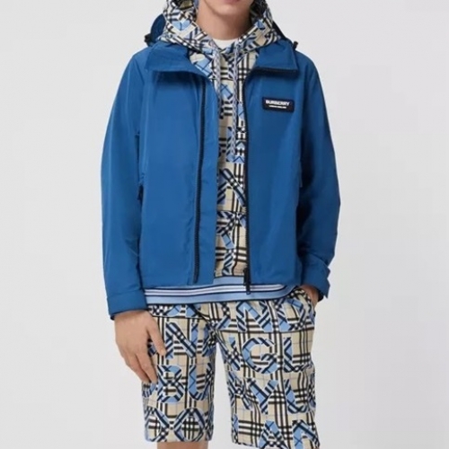 バーバリーメンズクラシックカジュアルジャケットr04025ブルー