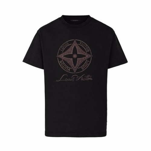 ルイヴィトンユニセックス半袖Tシャツu03395ブラック