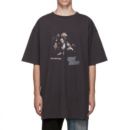 バレンシアガユニセックスコットン半袖Tシャツl01132グレー