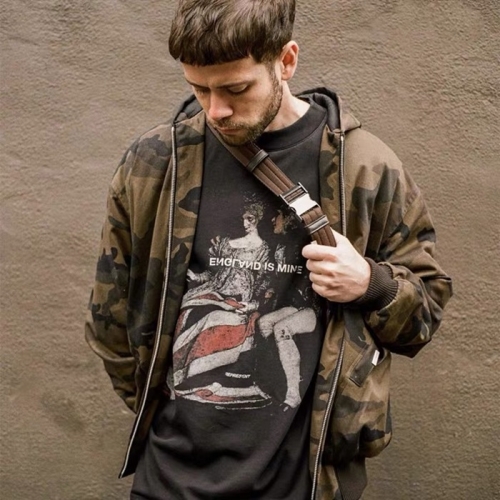 レプレゼントメンズウルフコットン半袖Tシャツp0017ブラック