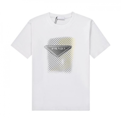 プラダユニセックスベーシック半袖Tシャツa02327ホワイト