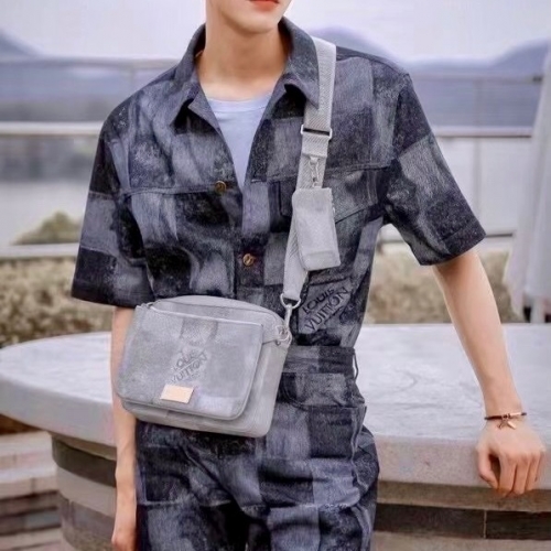 ルイヴィトンメンズ半袖Tシャツu03404ブルー