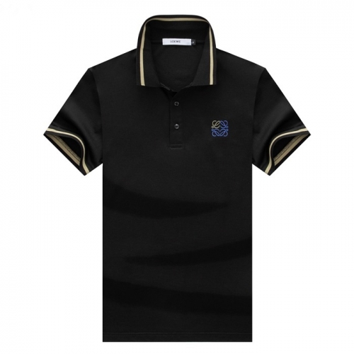 ロエベメンズポロ半袖Tシャツe0466ブラック