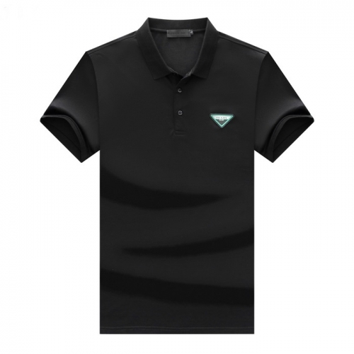 プラダメンズベーシックポロ半袖Tシャツa02333ブラック