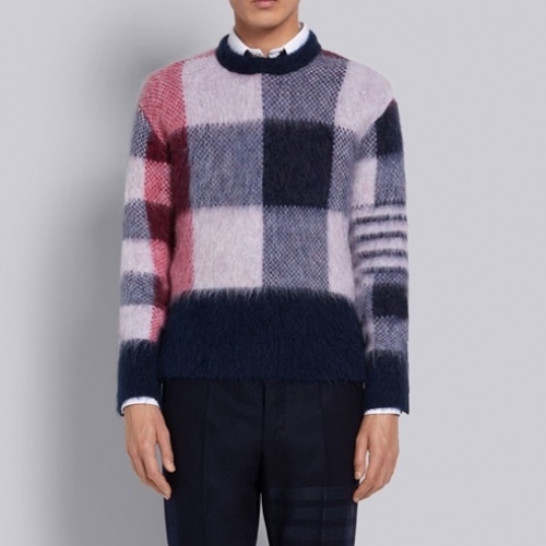 トムブラウンユニセックスストラップクラシックセーターm01370グレー