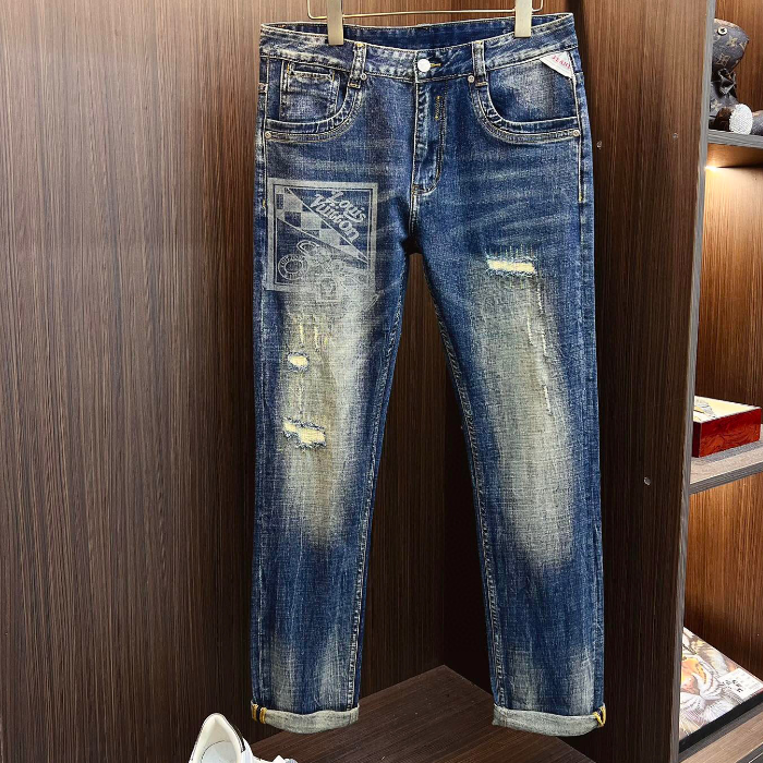 ルイヴィトンメンズモノグラムカジュアルパンツu03423ブルー