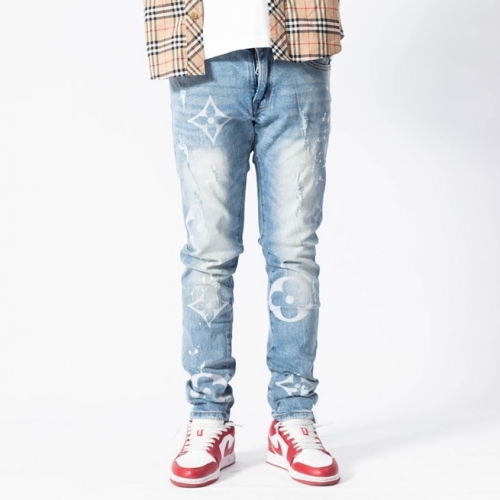 ルイヴィトンメンズモノグラムカジュアルパンツu03424ブルー