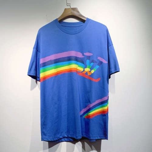 ルイヴィトンユニセックス半袖Tシャツu03440ブルー