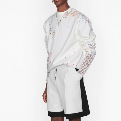 ディオールメンズカジュアルコットン長袖Tシャツo01337ホワイト