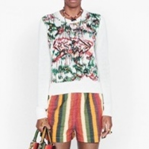 -ディオールレディースレトロクルーネックセーターo01338アイボリー