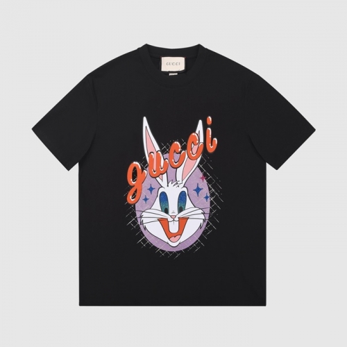 グッチユニセックス半袖Tシャツc03916ブラック