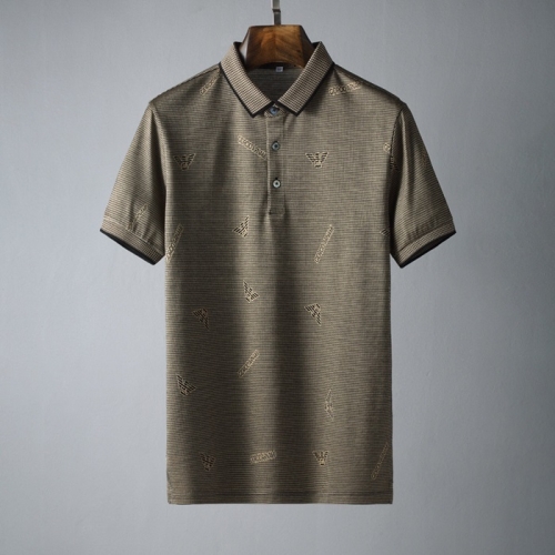 アルマーニメンズ半袖Tシャツm0897キャメル