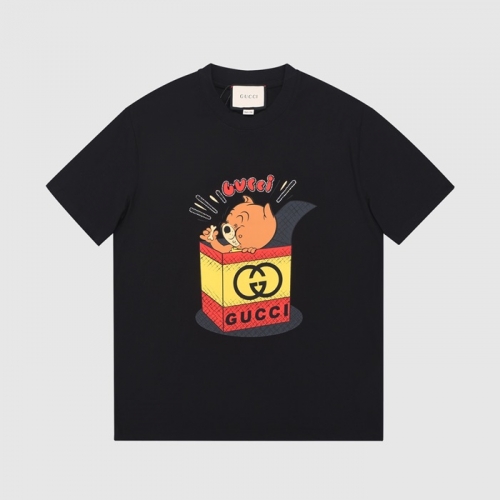 グッチユニセックス半袖Tシャツc03926ブラック