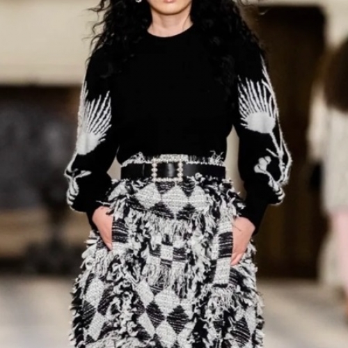 ''-シャネルレディース''クルーネックセーターl0752ブラック