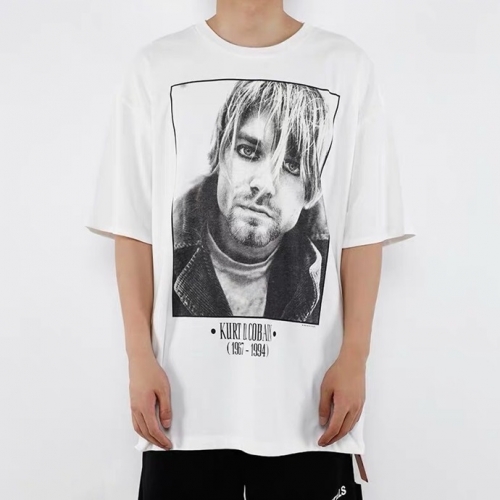 フィアオブゴッドユニセックスミニマルコットン半袖Tシャツa0317ホワイト