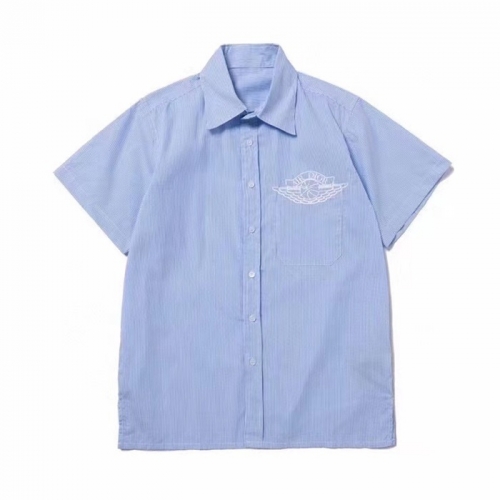 -ディオールユニセックスカジュアル半袖シャツo01358ブルー