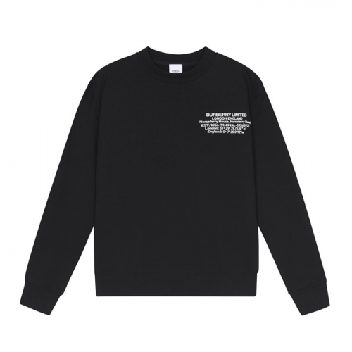 バーバリーメンズカジュアルコットンスウェットシャツr04058ブラック