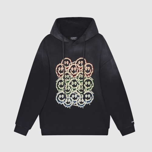 バッドマンデーユニセックスオーバーサイズコットンフーディd001ブラック