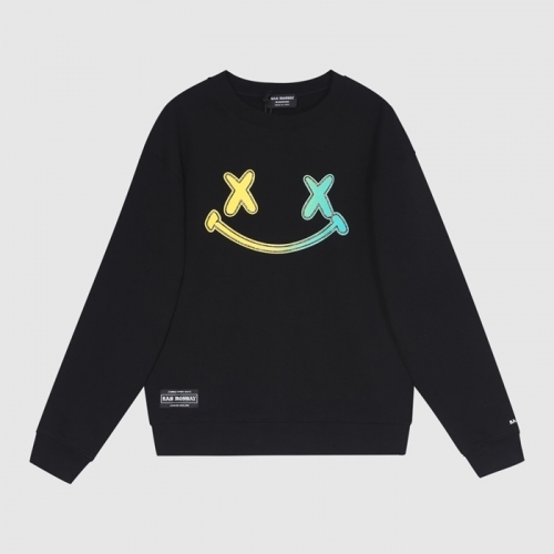 バッドマンデーユニセックスオーバーサイズコットンスウェットシャツd0012ブラック