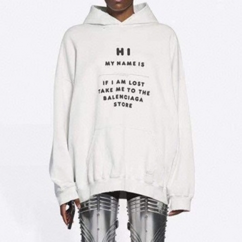 バレンシアガユニセックスオーバーサイズフーディl01162グレー