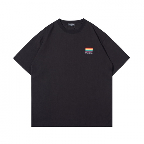 バレンシアガユニセックスコットン半袖Tシャツl01165ブラック