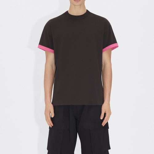 ボッテガヴェネタユニセックスビジネスポロ半袖Tシャツt0127ブラウン