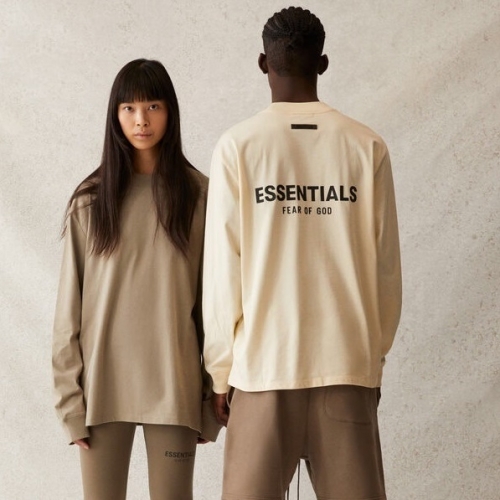 フィアオブゴッドメンズミニマル長袖Tシャツa0330グレー