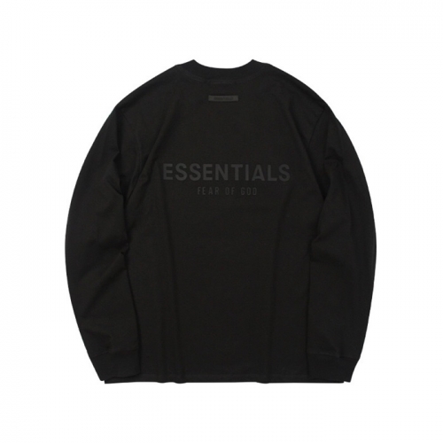 フィアオブゴッドメンズミニマル長袖Tシャツa0332ブラック