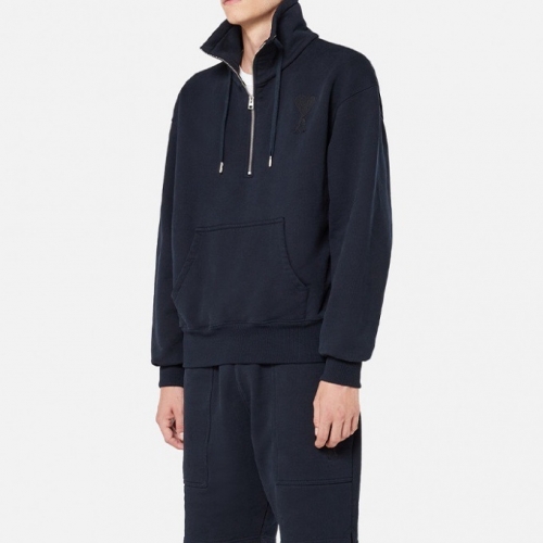 --アミメンズコットンスウェットシャツ0176ブラック