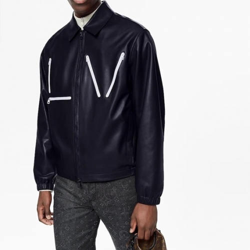 ルイヴィトンメンズレザージャケットu03532ブラック