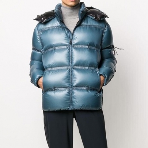 モンクレールメンズパッチモダンダックダウンパディングc02218ブルー