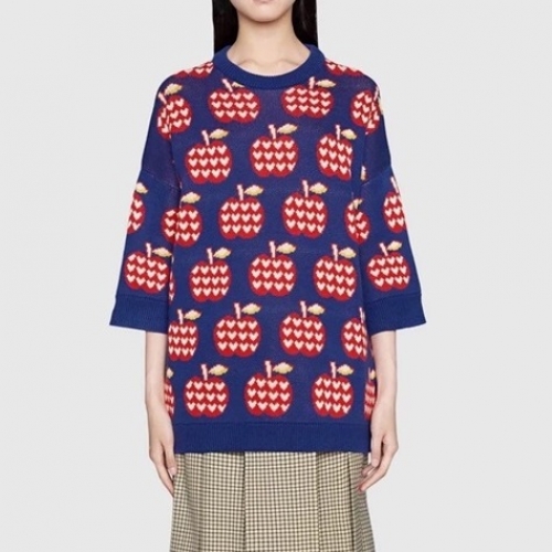 -グッチレディースクルーネックセーターc03977ピンク