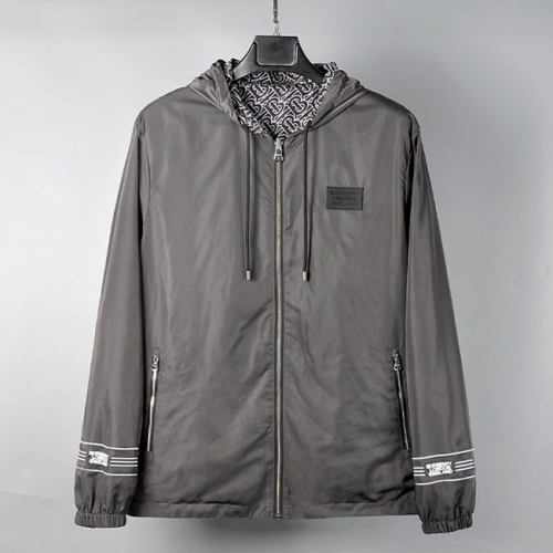 バーバリーメンズクラシックカジュアルジャケットr04064グレー