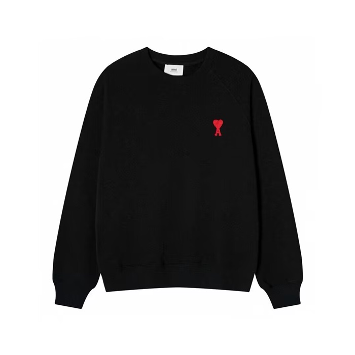 --アミメンズコットンスウェットシャツ0180ブラック