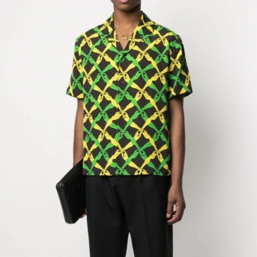 ボッテガヴェネタユニセックスビジネスポロ半袖Tシャツt0129グリーン