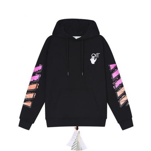 オフホワイトメンズコットンフーディf0769ブラック