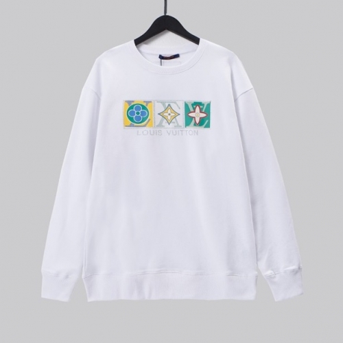 ルイヴィトンユニセックスカジュアルコットンスウェットシャツu03540ホワイト