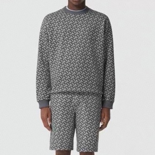 バーバリーユニセックスカジュアルコットンスウェットシャツr04079グレー