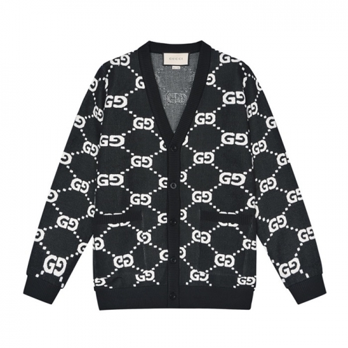 グッチユニセックストレンディネックカーディガンc03985ブラック